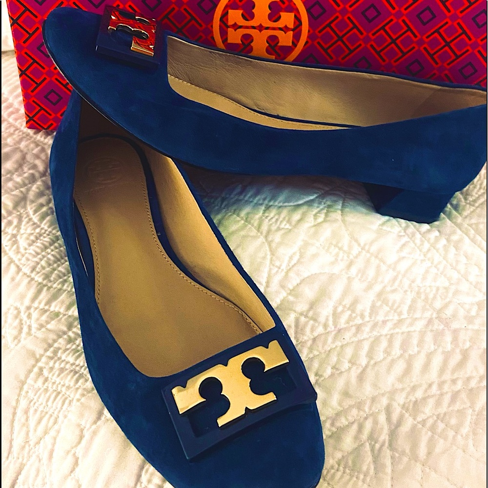 💙TORY BURCH - Gigi Suede Pump- Royal Suede.
